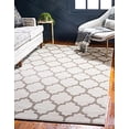 thumbnail image 2 of Unique Loom 3115798 Moroccan Lattice Area Rug, 9' x 12', Beige/Light Brown, 2 of 10