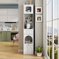 thumbnail image 3 of WGYPRIME 70.87" Tall Storage Cabinet with Glass Doors and 2 Drawers, Multi-Functional Kitchen Pantry Storage Cabinet with Adjustable Partitions, Freestanding Pantry Cabinet, 3 of 14