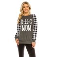 thumbnail image 2 of Haute Edition Women's Dog Mom Buffalo Plaid Sweatshirt with Dog Bandana 2-Piece Gift Set, 2 of 3
