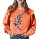 thumbnail image 2 of Vestido de verano para niña con estampado de flores de Pascua, manga corta, bolsillos con volantes y cuello redondo, top de poliéster, 2 of 5