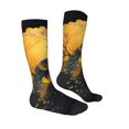 thumbnail image 4 of Lsque Elegant Gold Leaf Peacock Printed Crew Socks Men's Women's LightWeight Thin Casual Calf Socks ,Knee High Socks,Cotton Socks, 4 of 9