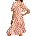 thumbnail image 4 of UVN Summer Dresses for Women Short Sleeve V Neck A-Line Midi Dress Boho Beach Floral Print Sundress, 4 of 8