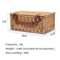 thumbnail interactive-video image 1 of Complete Picnic Basket Set For 4 - Wicker Hamper With Cooler Bag, Wine Table & Cutlery, Perfect Couples Gift 1 of 10
