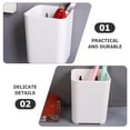 thumbnail image 5 of Wall Mount Pen Holder, Adhesive & Durable, Multipurpose Storage Caddy for Pens Pencils Remotes, Compact Size for Office Kitchen Bathroom, 4X3In (White1), 5 of 9