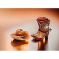 thumbnail image 2 of Hand Painted Ceramic Cowboy Hat Boots Salt Pepper Shakers Western, 2 of 3
