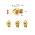 thumbnail image 4 of MK8 3D Printer Nozzles,For Ender3 Nozzle Cleaning Kits Maintenance Kit 3D Printer Tools, 4 of 9