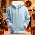 thumbnail image 2 of Men's Long Sleeve Hoodie Solid Color Casual Outfits Basic Pullover Winter Clothing Fashion Tops Fall Clothes 2025, 2 of 9