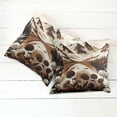 thumbnail image 5 of Ambesonne Lake Throw Pillow Cover Pack of 2, Brownish Snowy Mountain Scene, 2 Pcs-24" x 24", Pale Redwood Eggshell, 5 of 5