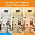 thumbnail image 5 of GCGAFUL 10.8" Farmhouse Flush Mount Ceiling Light, 2-Light Vintage Round Black Ceiling Light for Kitchen Bedroom Hallway, 5 of 11