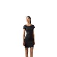 thumbnail image 1 of Vestido corto André Badi Elana negro 26 con escote geométrico y mangas cortas, 1 of 5