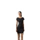 thumbnail image 1 of Vestido corto André Badi Elana negro 26 con escote geométrico y mangas cortas, 1 of 5