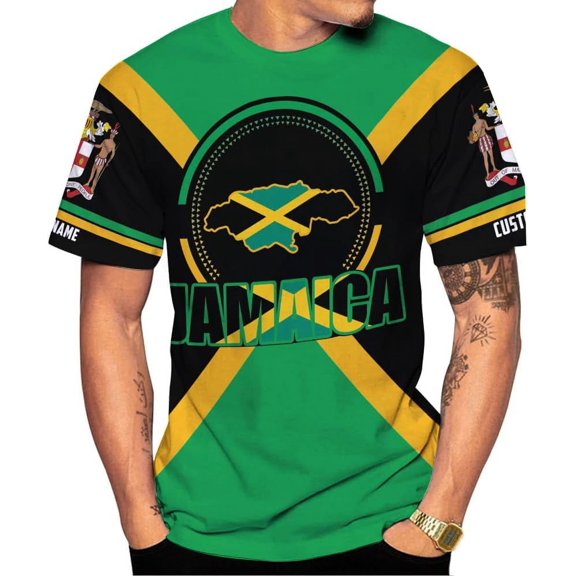 Personalized Jamaica Shirt Custom Jamaica Flag Lion Hoodie for Men and Women, Jamaican Pride Hoodie, Jamaicana Hoodie (T-shirt, S)