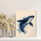 thumbnail image 2 of Qisvanset 12x16 Inch Ocean Whale Watercolor Canvas Wall Art, Marine Animal Kids Nursery Wall Decor, 2 of 5