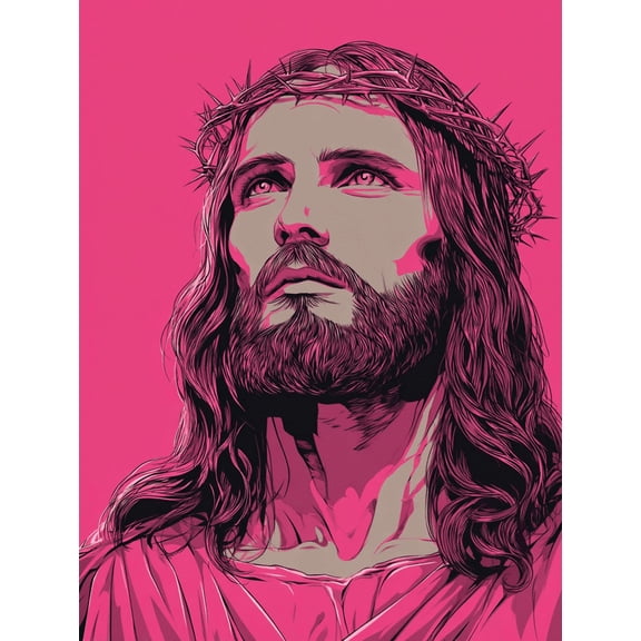 UXIEQU Jesus Christ Portrait Canvas Wall Art Print 15.75x11.81 Inches