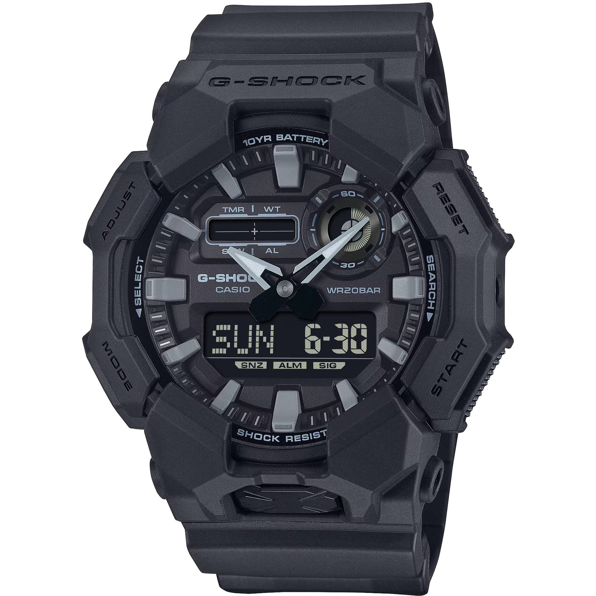 【美品】CASIO G-SHOCK GD-100WW 「black&white」 ベルト光沢 青文字ベゼル カシオ メンズ レディース 腕時計 高輝度LEDライト Gショック Casio GSHOCK GD100BW-1 REVIEW | How To Set Time | LIGHT DISPLAY