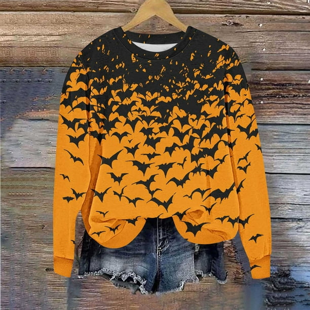 Ailaofu Spooky Season Sweatshirts Halloween Sweatshirt Women - Halloween Graphic Crewneck Tops Casual