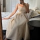 thumbnail image 5 of Bornladies-Vestido largo de primavera y verano para mujer, traje holgado de estilo playero, Vintage, liso, con tirantes, Sexy, con cuello en V, para fiesta, 5 of 5
