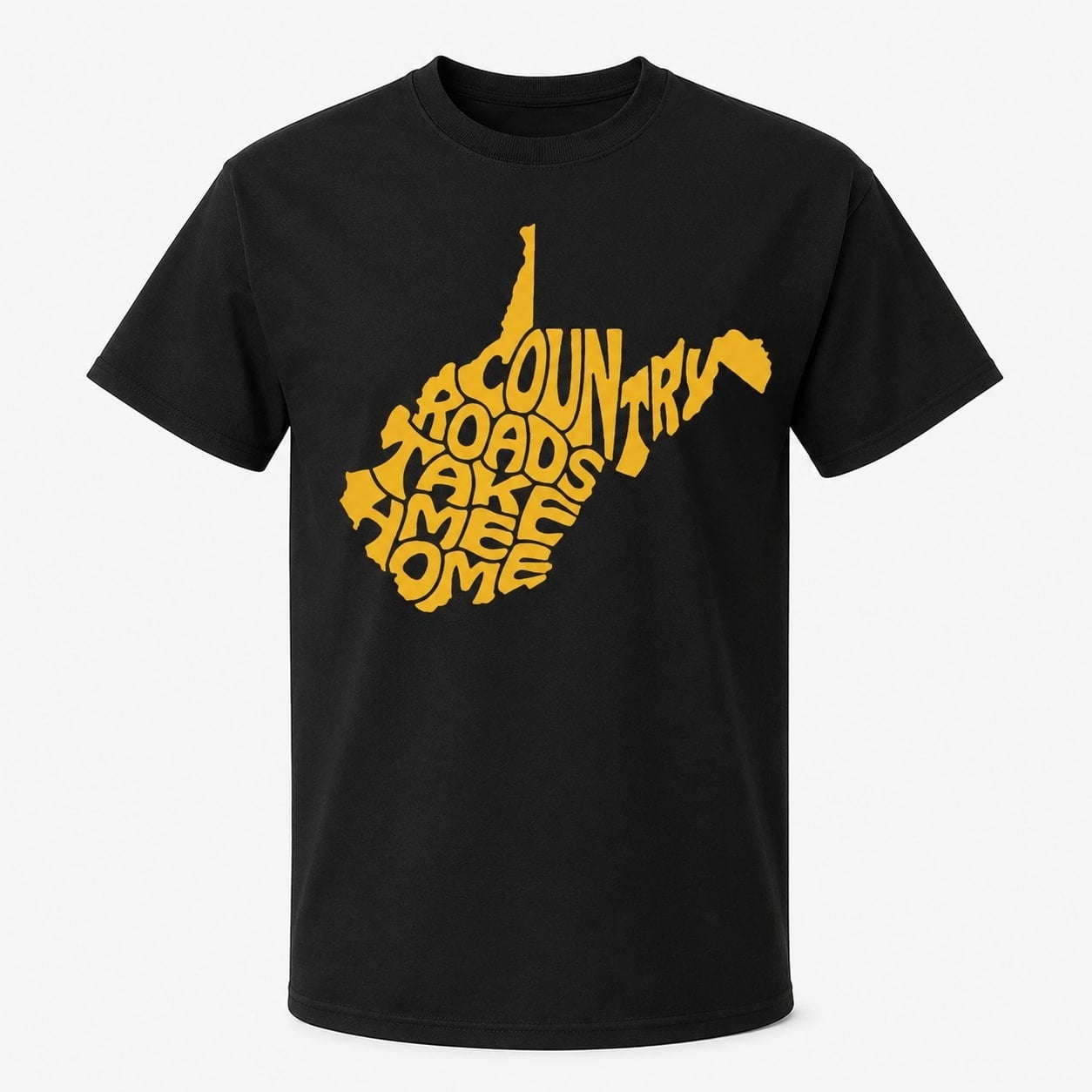 West Virginia State Shape T-Shirt, Country Roads Home Pride Tee, Unisex Classic Fit WV Gift Shirt