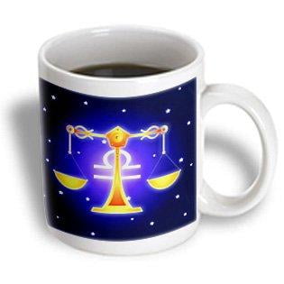 

3dRose Cute Astrology Libra Zodiac Sign Scale Ceramic Mug 11-ounce