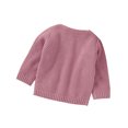 thumbnail image 6 of QUYUON Infant Newborn Baby Knit Sweaters Toddler Baby Girls Thicken Winter Warm Long Sleeve Button Front Cardigans Sweater Kids Ribbed Knitted Sweaters Outerwear Coat 100, 6 of 8