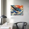 thumbnail image 4 of Autua Whale Sunset Clouds Canvas Art Print for Living Room Bedroom Home Office Wall Decor 16x12in, 4 of 6