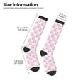 thumbnail image 2 of Knee High Socks for Women Men Athletic - 90s Style Peace sign Retro Thigh-High Black Sole Comfort Breathable Long Socks for Casual Travel Running, 2 of 7