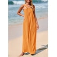 thumbnail image 3 of Vestido de verano PRETTYGARDEN para mujer 2025 con tiras holgadas, naranja, 3 of 8