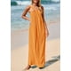 thumbnail image 3 of Vestido de verano PRETTYGARDEN para mujer 2025 con tiras holgadas, naranja, XXL, 3 of 8