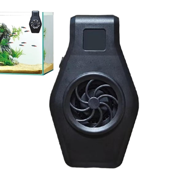 Mini Aquarium Chiller Small Fish Tank Fan Aquarium Cooling Fan, 2 Speed Adjustable Aquarium Fan Quiet Aquarium Cooler for Home Use,Black