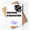 thumbnail image 1 of Dream And Reality Quote Art Deco Fashion Welcome Back Greeting Cards Envelopes Blank, 1 of 3