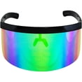 thumbnail image 1 of Futuristic Oversize Shield Visor Sunglasses Flat Top Mirrored Mono Lens 172mm, 1 of 41