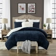 thumbnail image 4 of Swift Home  Luxurious Reversible High Pile Plush and Sherpa Comforter Set Chocolate King - Cal King, 4 of 5