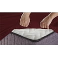 thumbnail image 4 of Extra Soft Bamboo Rayon Queen Size Fitted Sheet, Deep Pocket 15", Moisture Wicking, Cooling, Breathable, Burgundy, 4 of 6