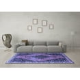 thumbnail image 3 of Ahgly Company Indoor Rectangle Medallion Blue Traditional Area Rugs, 2' x 4', 3 of 4