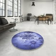 thumbnail image 4 of Ahgly Company Machine Washable Indoor Rectangle Transitional Purple Mimosa Purple Area Rugs, 8' x 12', 4 of 7