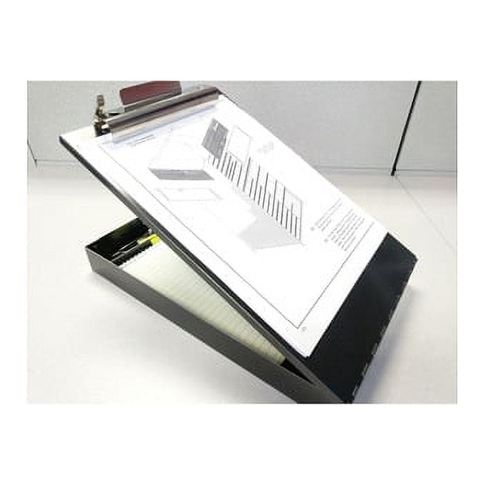 Saunders Redi-Rite Aluminum Storage Clipboard 8 1/2" x 11" - Aluminum - Black - 1 Each