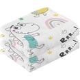 thumbnail image 2 of Dreamtimes Cute Dinosaurs Playing Patterned Hand Towels 2 PCS, Cotton Bath Towel for Drying Face Hands Body Decorative Water Absorbent Lightweight Towels for Bathroom Ktichen Travel Gym,16"x28", 2 of 7