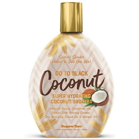 Supre Tan Go To Black Coconut Bronzer Tanning Lotion 12 fl oz