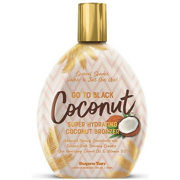 Supre Tan Go To Black Coconut Bronzer Tanning Lotion 12 fl oz