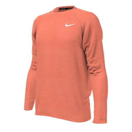 Nike Swim Men's Heather Long Sleeve Hydroguard, Total Orange - S ...