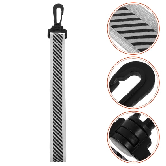 LOLIPPYY Reflective Keychain Pendant Dark Grey High Visibility 1 Piece for Handbag Charm Back to School Accessory