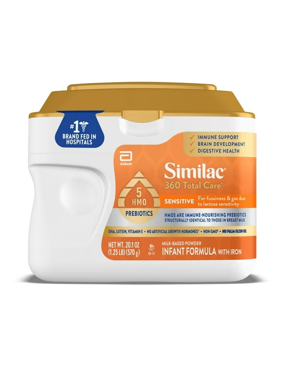 Similac 360 Total Care Sensitive Infant Formula Powder, 20.1-oz Tub