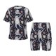 thumbnail image 1 of Fotbe Sloths Dancing Pijama Estampada de 2 Piezas para Niños – Ropa de Dormir de Manga Corta Cómoda para Niños y Niñas, Camiseta y Shorts de Algodón-Large, 1 of 6
