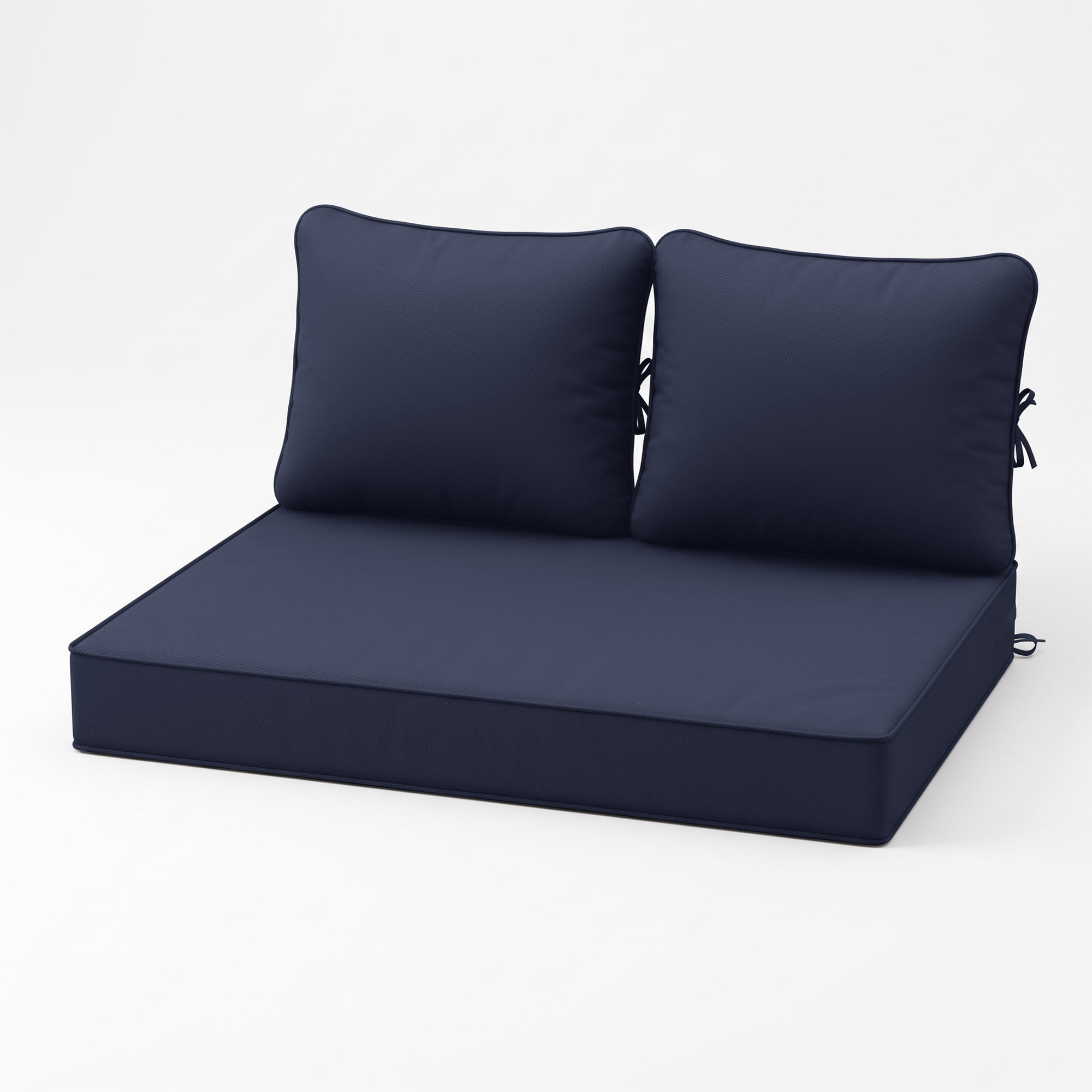 Kimunuk Outdoor Loveseat Cushion Set, 46" x 26" x 5" Waterproof Patio Furniture Cushions for Couch Bench Swing, Navy