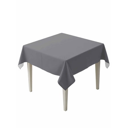 Grey Pure Color Table Cloth, Waterproof Tablecloth for Square Tables, Aesthetics Contemporary Luxury Reusable Washable Fabric Table Cover for Restaurant Kitchen Dining Tables 54"x54"