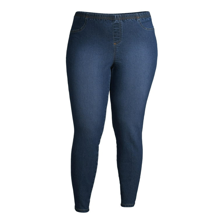 Just My Size Women's Plus Size Pull On Stretch Denim Jegging