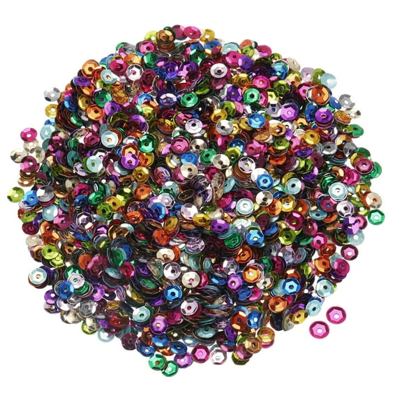 Loose Sequins 4MM Silver Backed Sequins 3000Pcs Embroidery Sequins for Jewelry Making Crafts Sewing,Multicolored