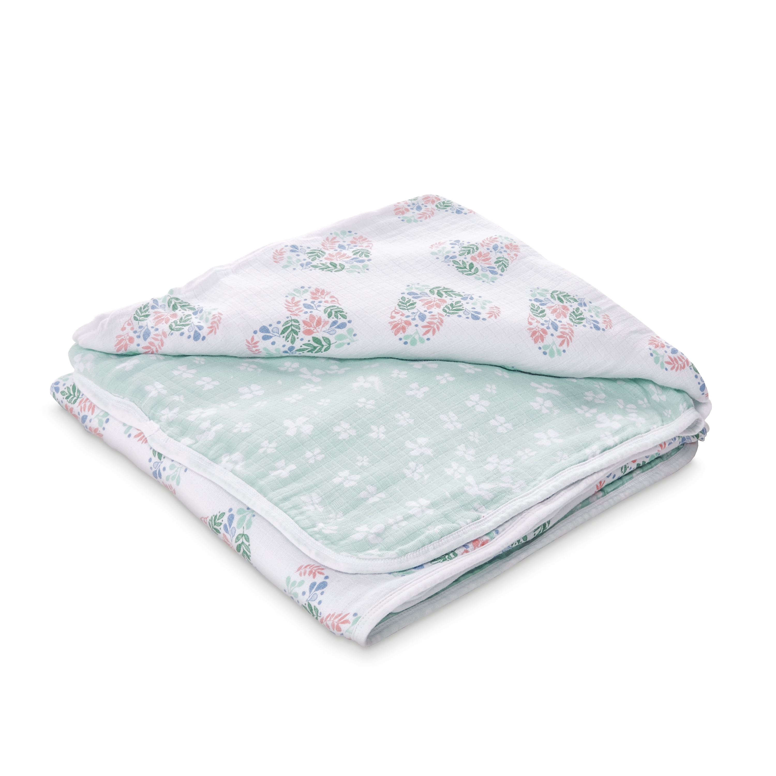 aden + anais essentials, dream blanket, briar rose floral heart