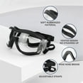 thumbnail image 2 of UOSIA Dog Goggles Dog Sunglasses for Medium to Large Breed Anti-UV Eye Protection,L,2-pack (Black Clear), 2 of 5