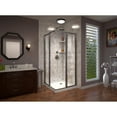 thumbnail image 4 of Cornerview 42 Inch D x 42 Inch W x 74-3/4 Inch H Framed Sliding Shower Enclosure with Corner Drain Shower Base, 4 of 11